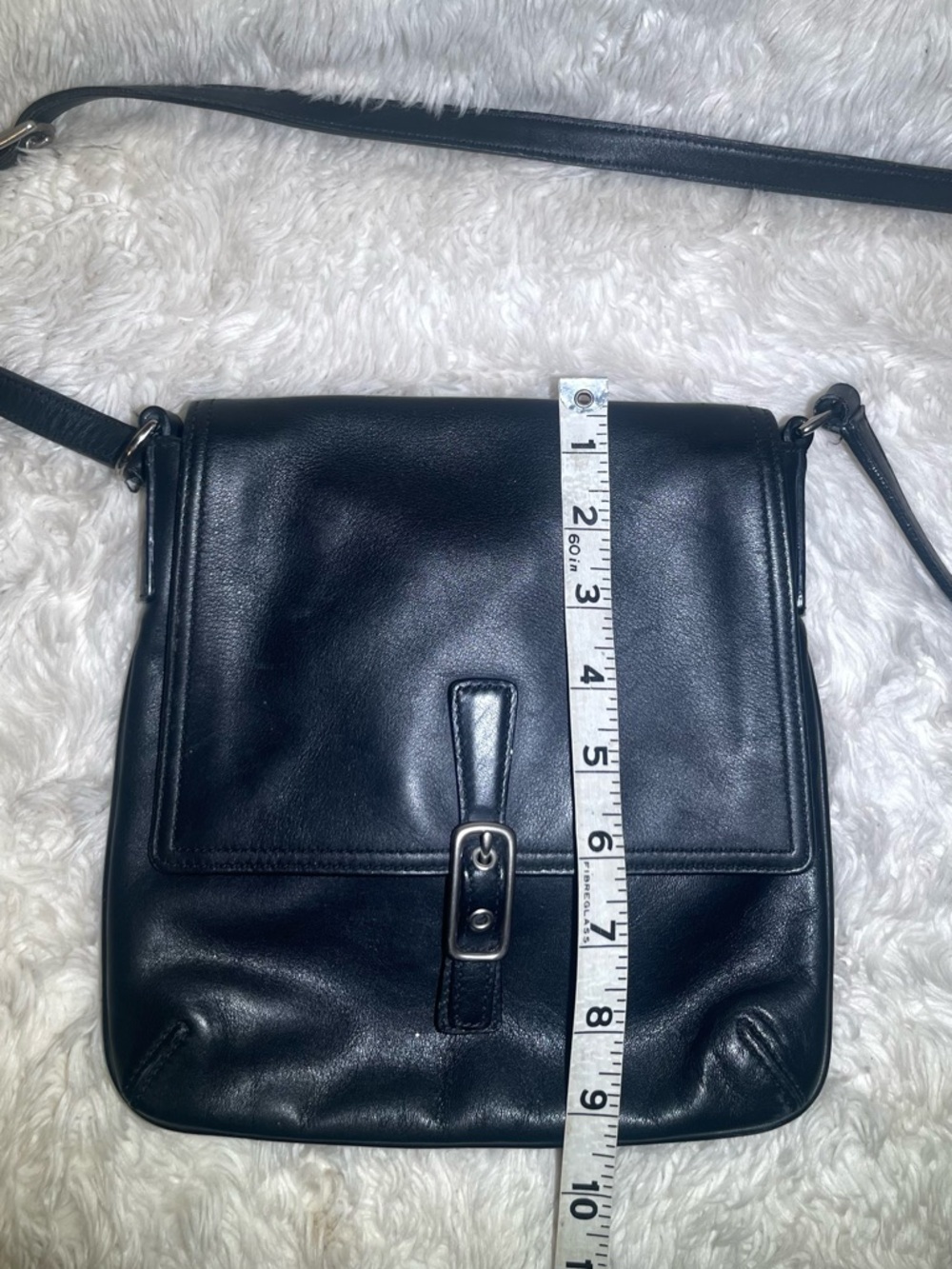 Coach vintage black leather legacy slim crossbody bag - Picture 9 of 12